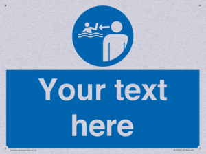 Custom mandatory keep children under supervision in the aquatic environment